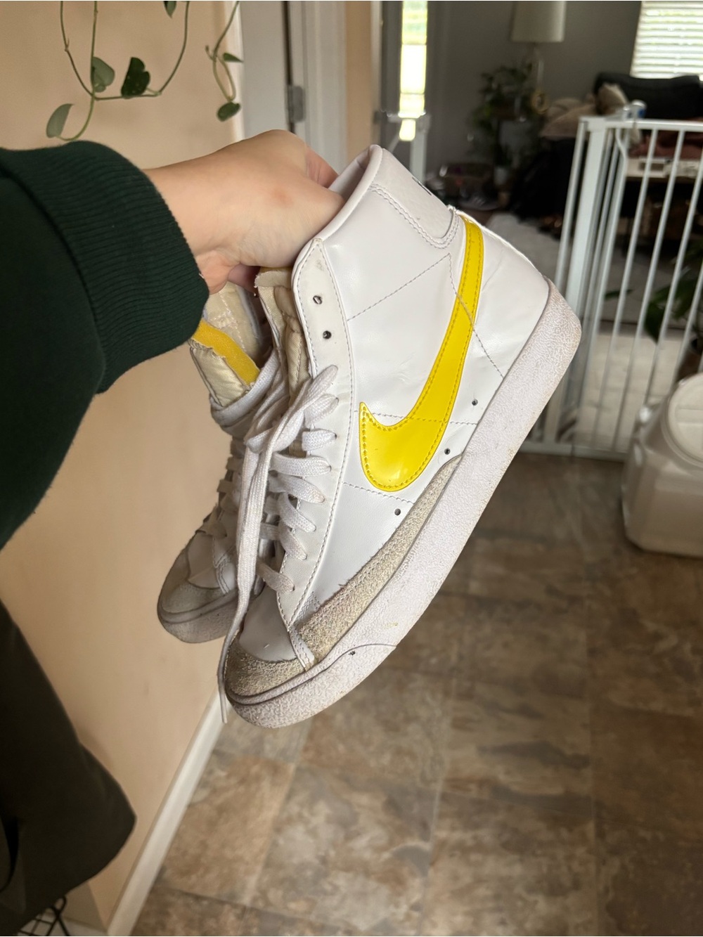 Yellow Nike Blazers 8.5